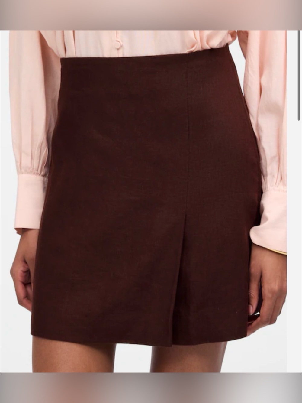 Madewell raisin colored  Mini Skirt with Front Slit